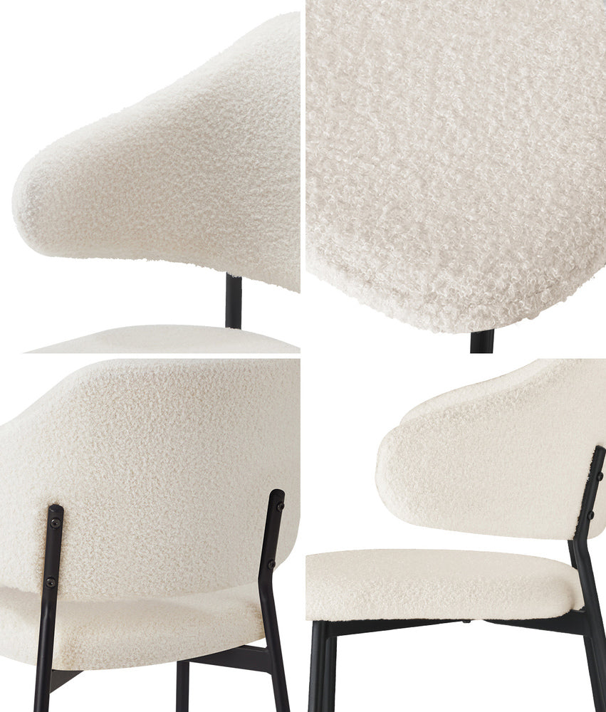 4x Dining Chairs Tub Fabric Grey&Black