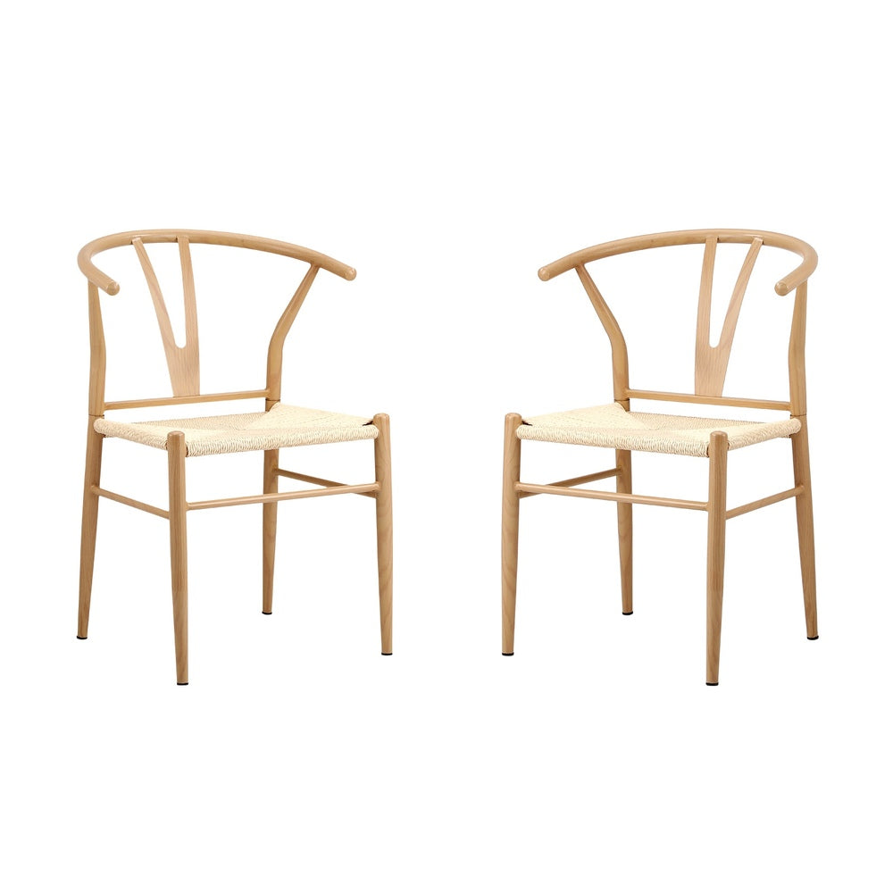 Dining Chair Metal Hans Wegner Chair Wishbone Beige