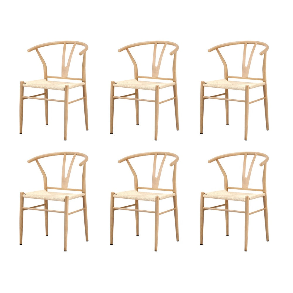 Dining Chair Metal Hans Wegner Chair Wishbone Beige