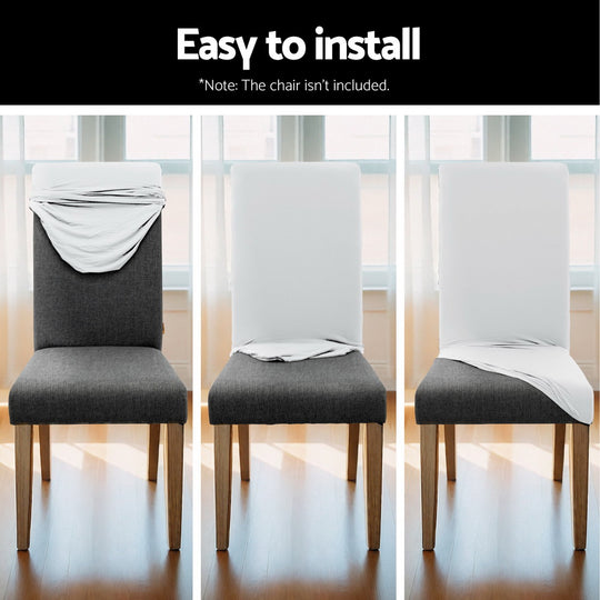 Dining Chair Covers 4x Slipcovers Stretch Banquet Wedding