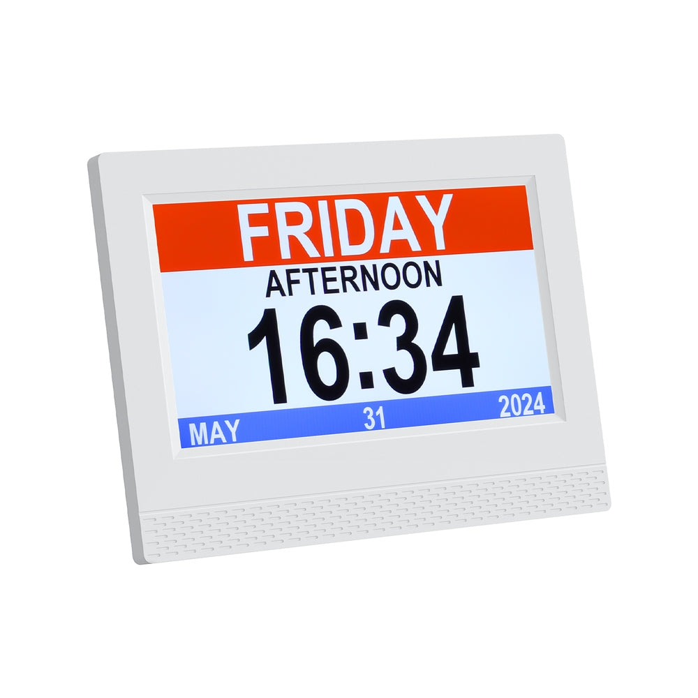 Clocks - 7" Digital Day Clock Calendar Alarm