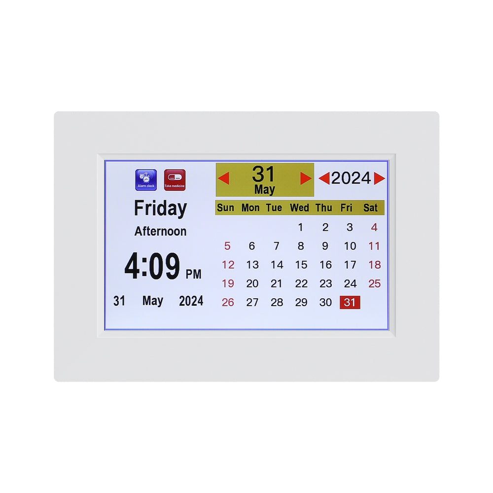 8" Digital Day Clock Calendar Alarm, Clocks
