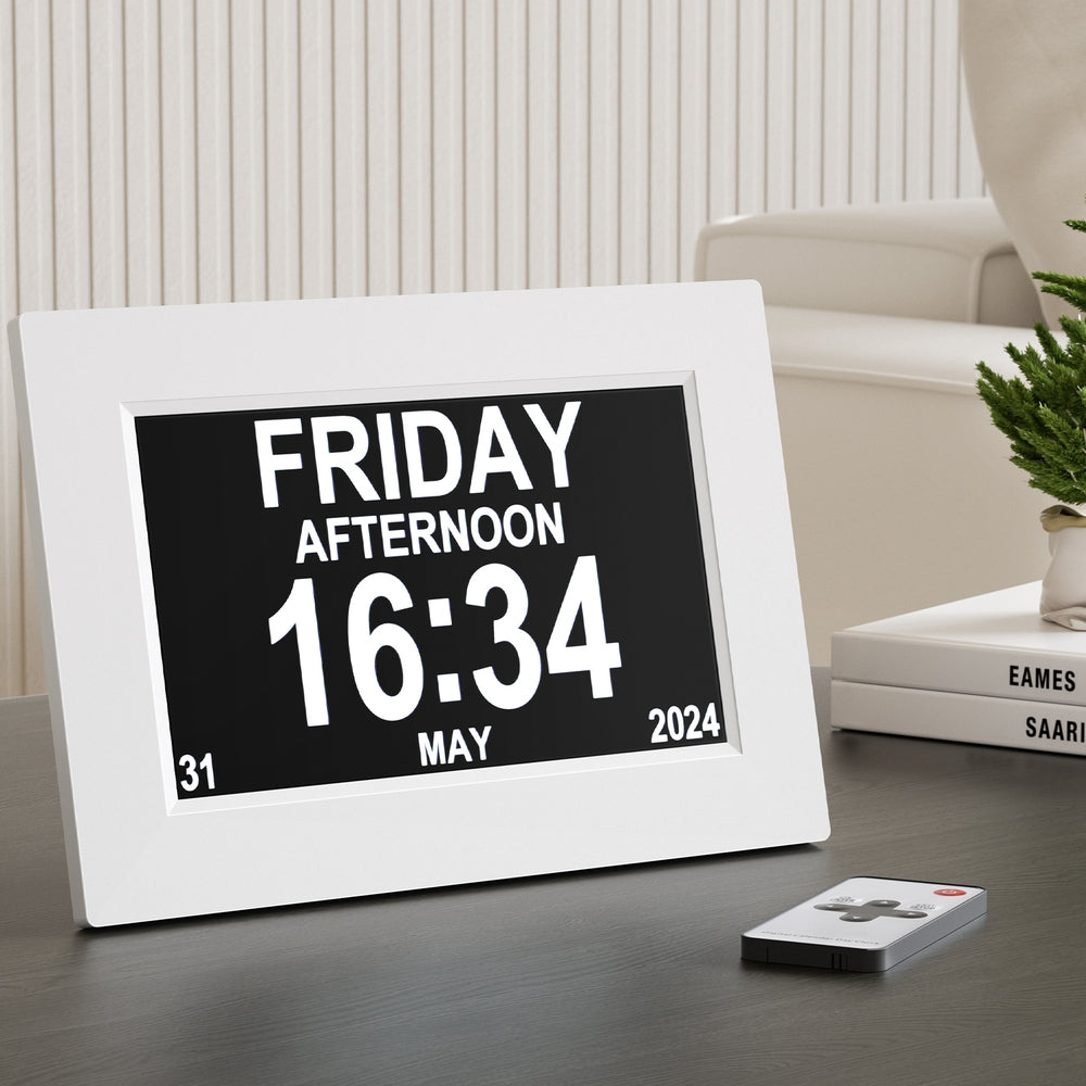 8" Digital Day Clock Calendar Alarm | Clocks - photo 6