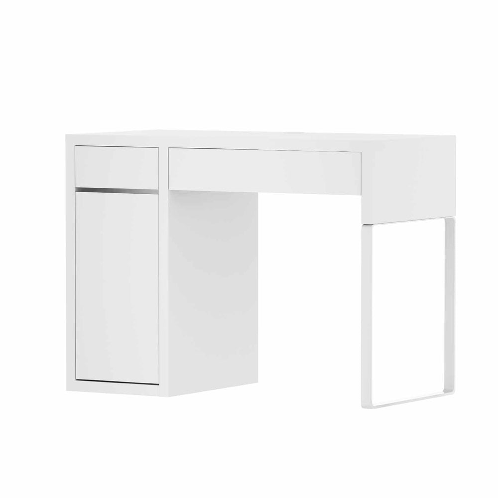Computer Desk White Drawer Cabinet Storage Study Table Home Office