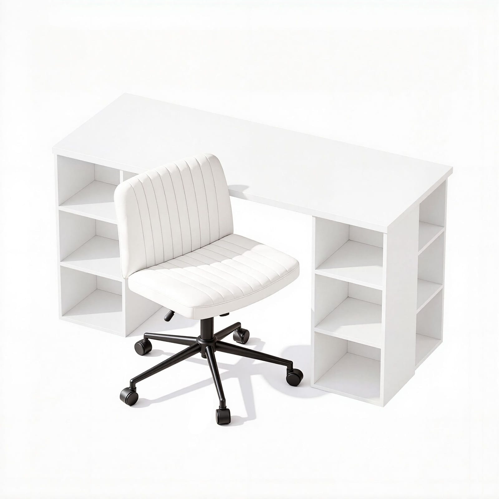 Office Desk Set 150cm White 150x59x75cm