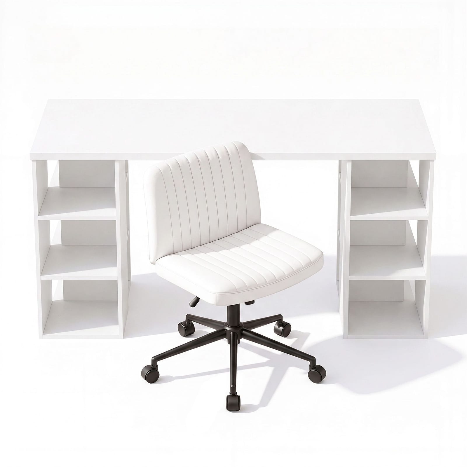 Office Desk Set 150cm White 150x59x75cm