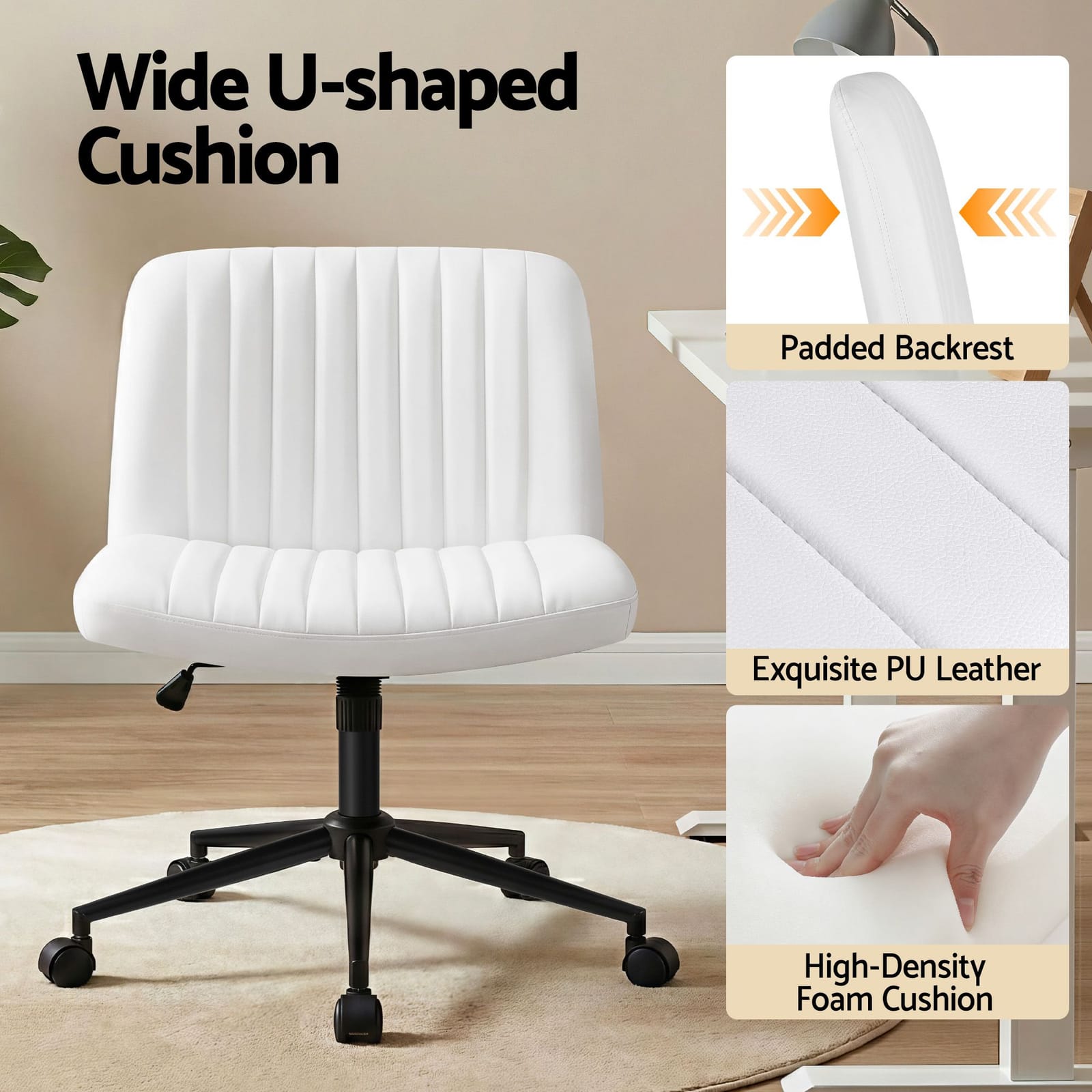 Office Desk Set 150cm White 150x59x75cm