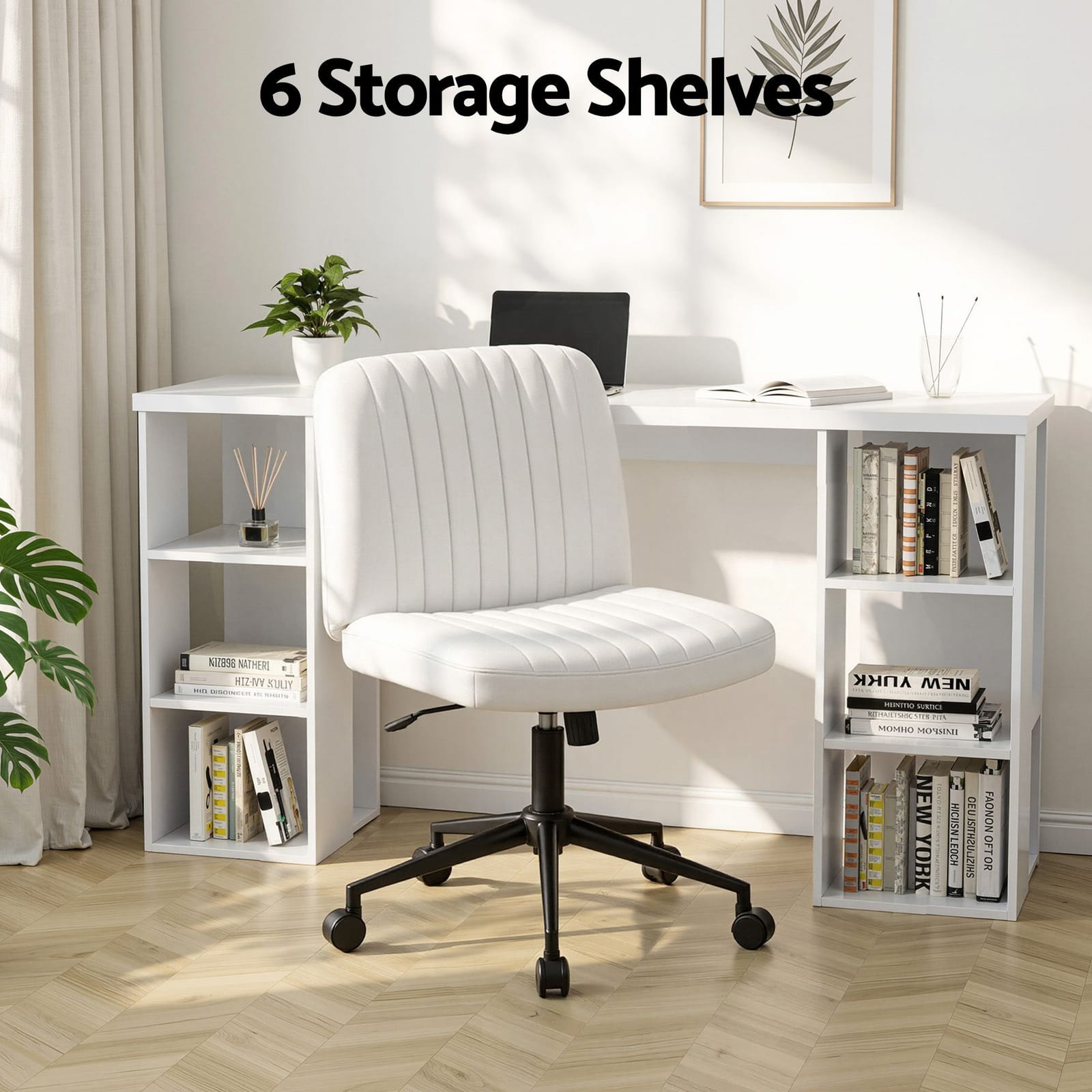 Office Desk Set 150cm White 150x59x75cm