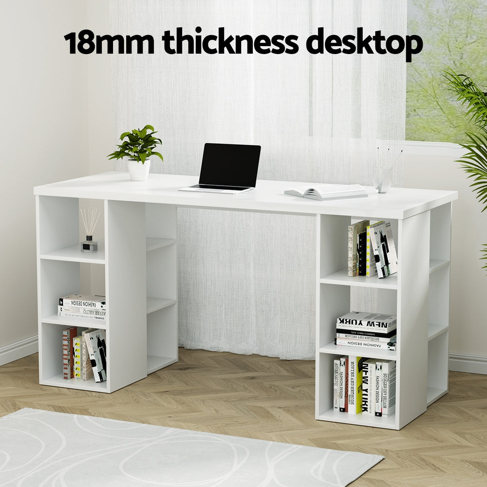Computer Desk Bookshelf White 150Cm