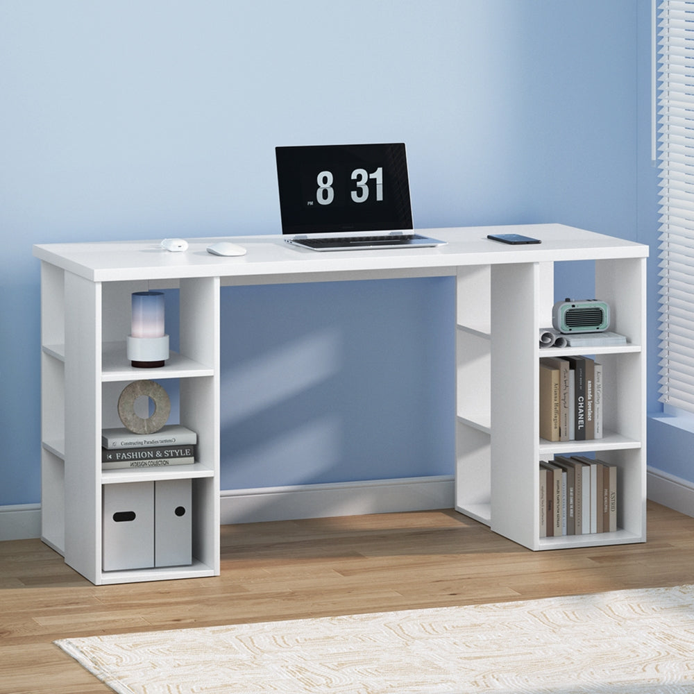 Computer Desk Bookshelf White 150Cm