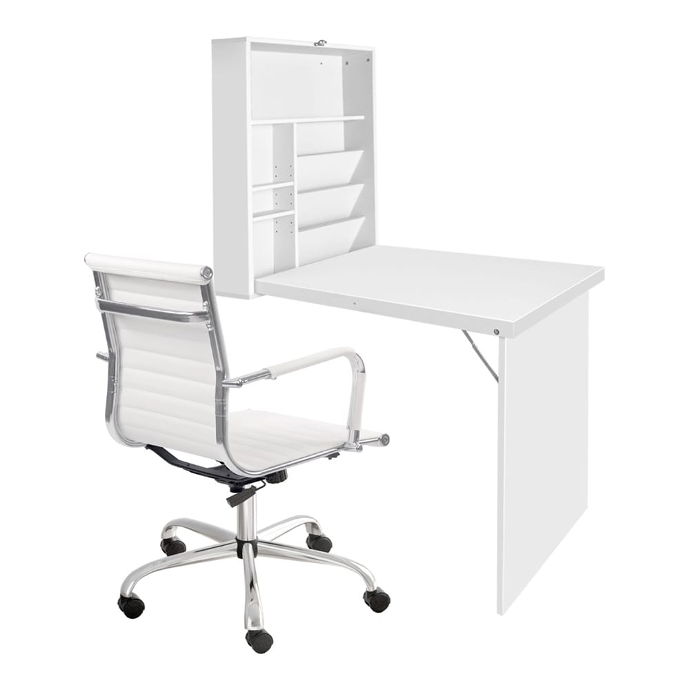Computer Desk Office Set White 78x52.5x156cm