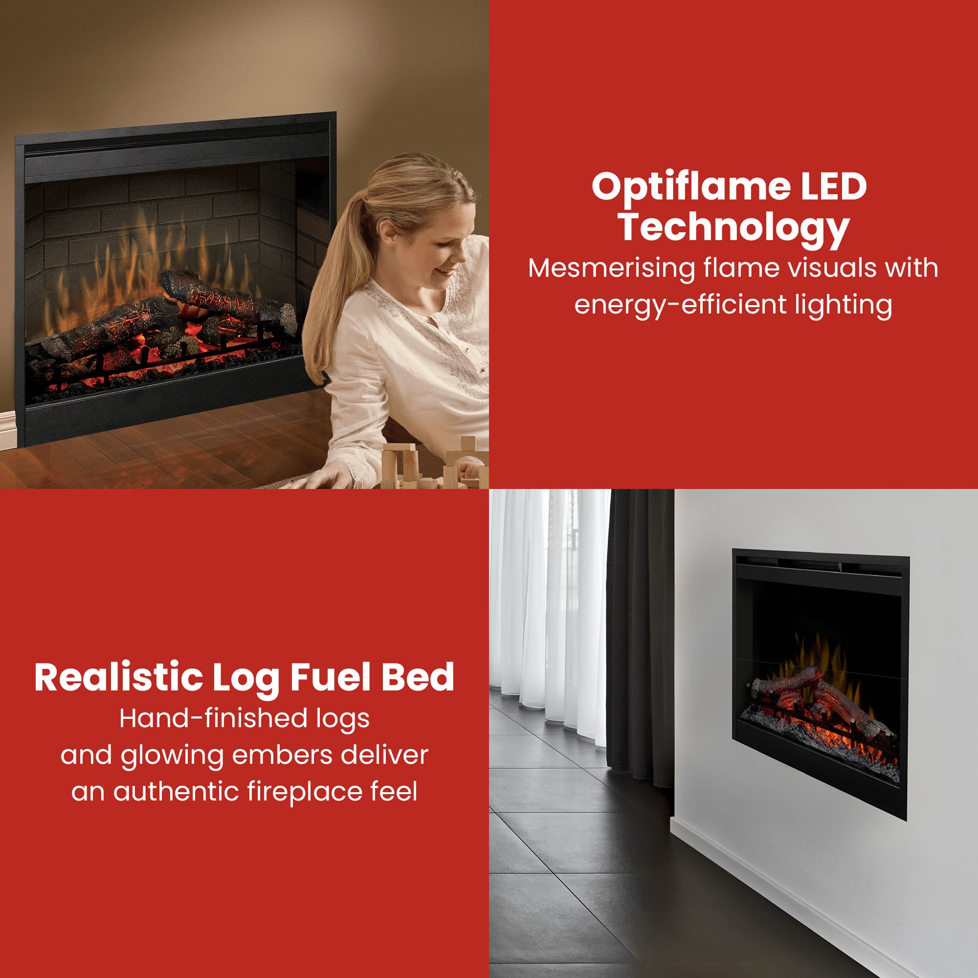 Electric Firebox Heater 26 Inch
