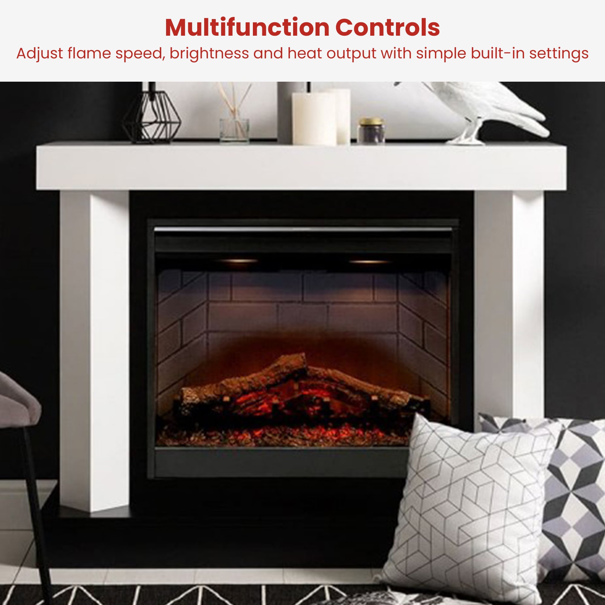 Electric Firebox Heater 26 Inch