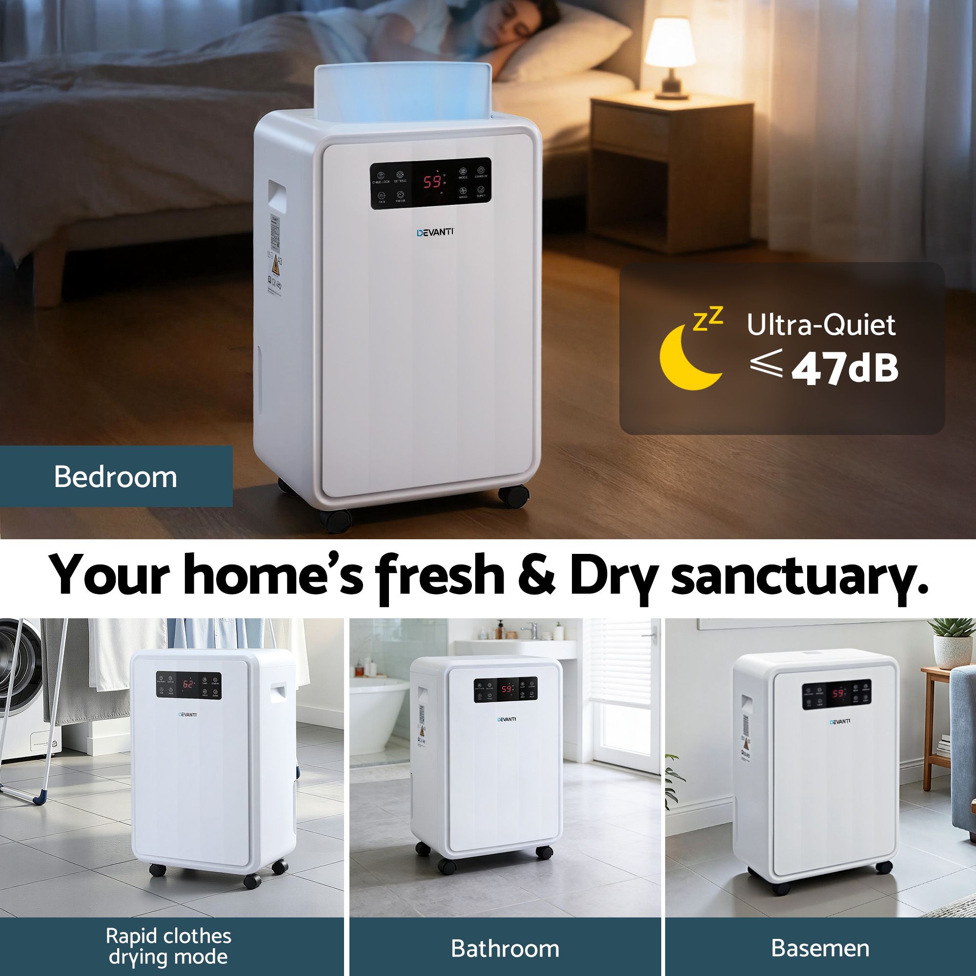 70L Commercial Dehumidifier 8.5L Tank | Simpledeals