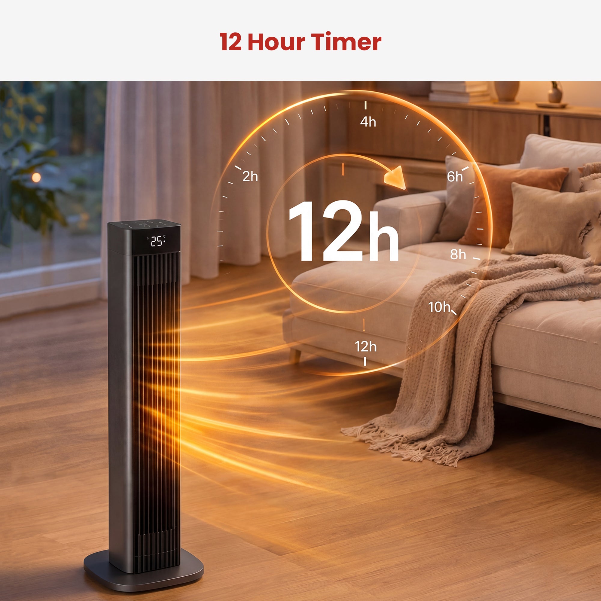 2.2kW Ceramic Oscillating Heater Timer | Simpledeals