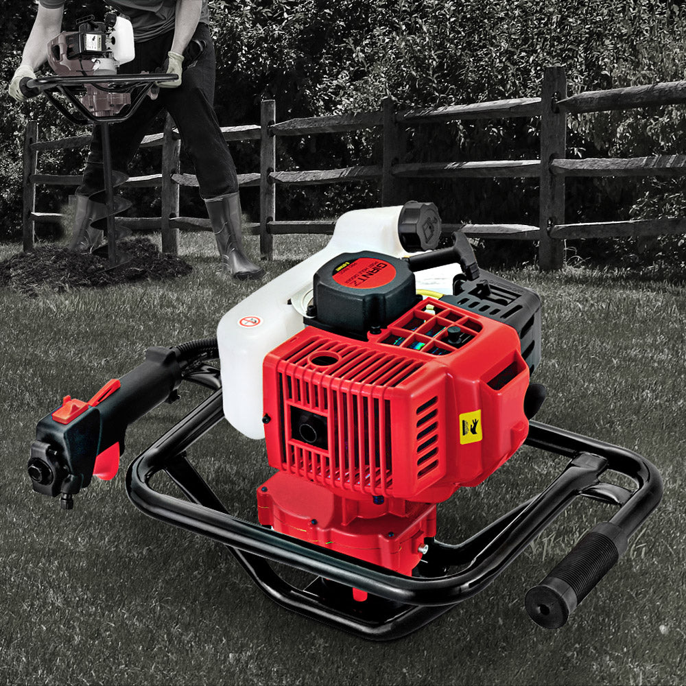 92Cc Post Hole Digger Motor Only Petrol Engine Red