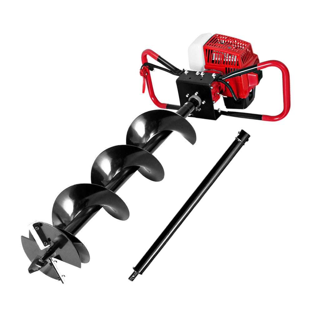Giantz Post Hole Digger 300mm Petrol Drill Extension Auger Bits