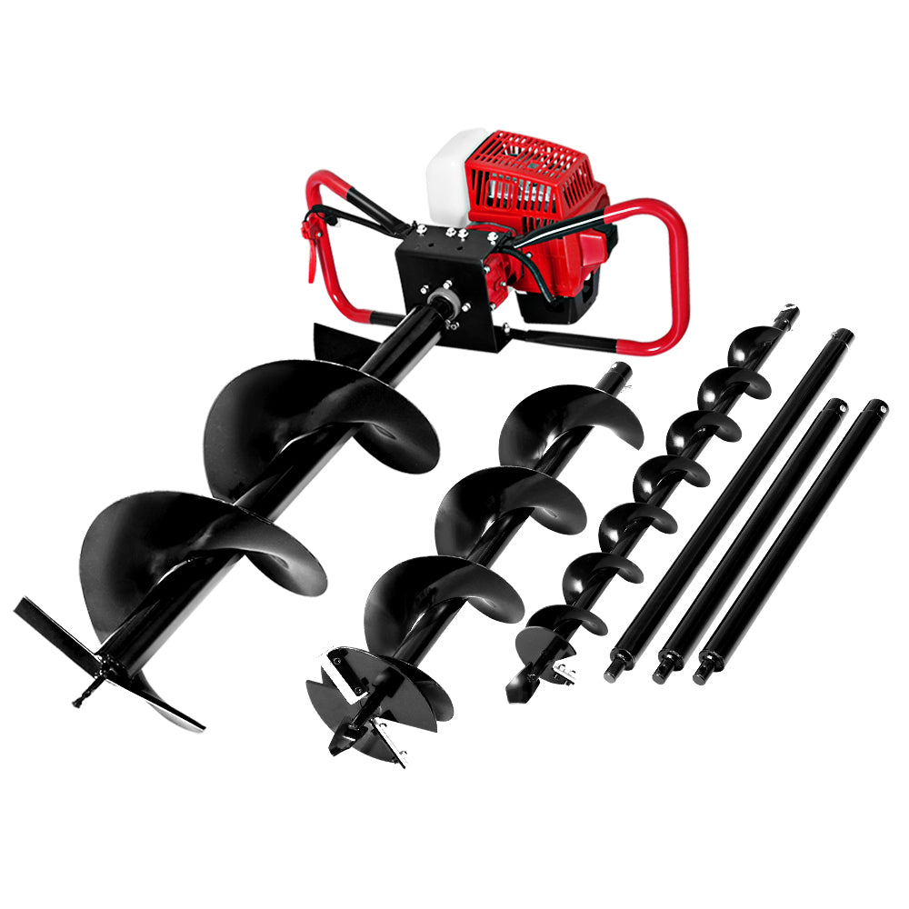 80CC Petrol Post Hole Digger Drill Auger Bit Extension Kit