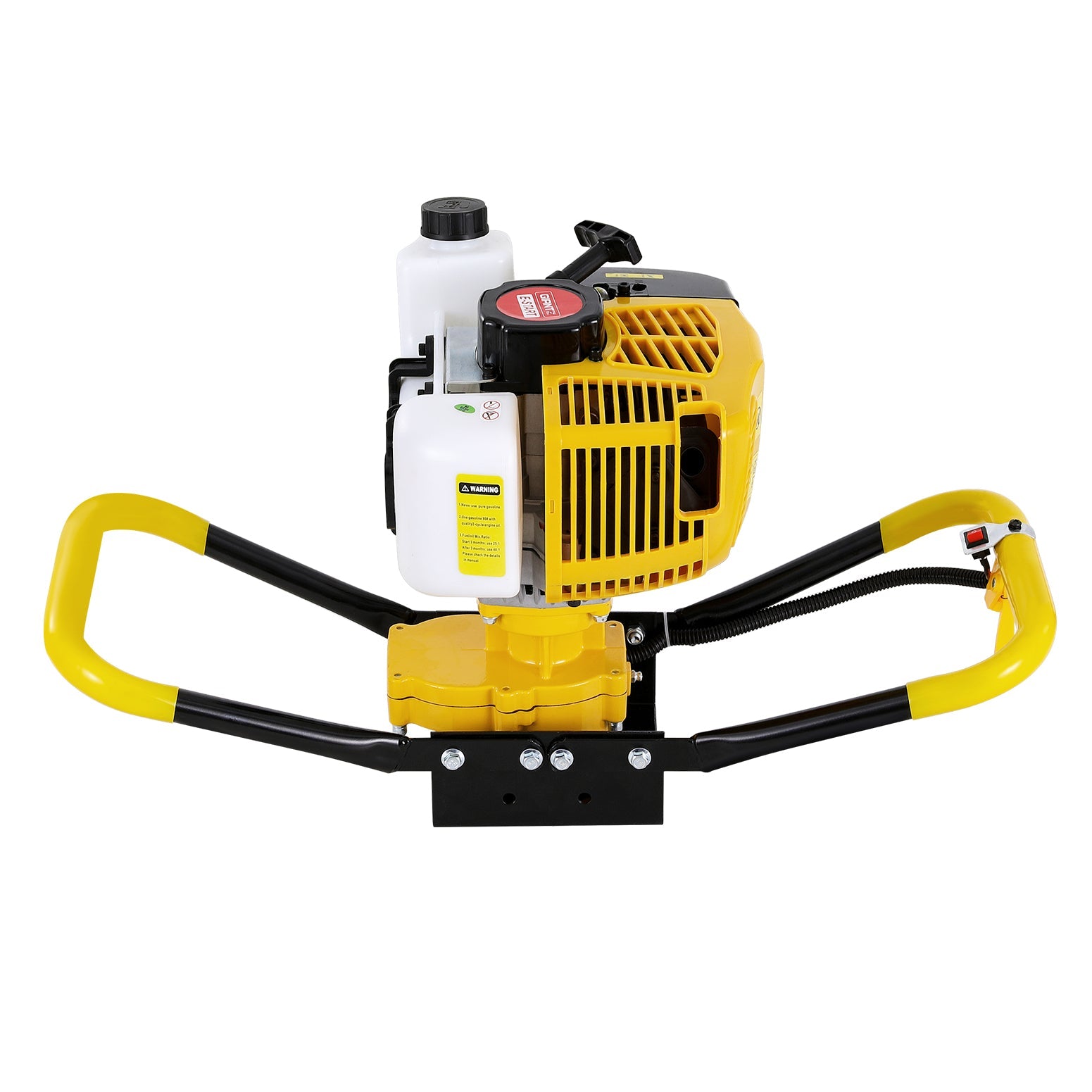 74Cc Post Hole Digger Motor Only Petrol Engine Yellow | Outdoor Power Equipment