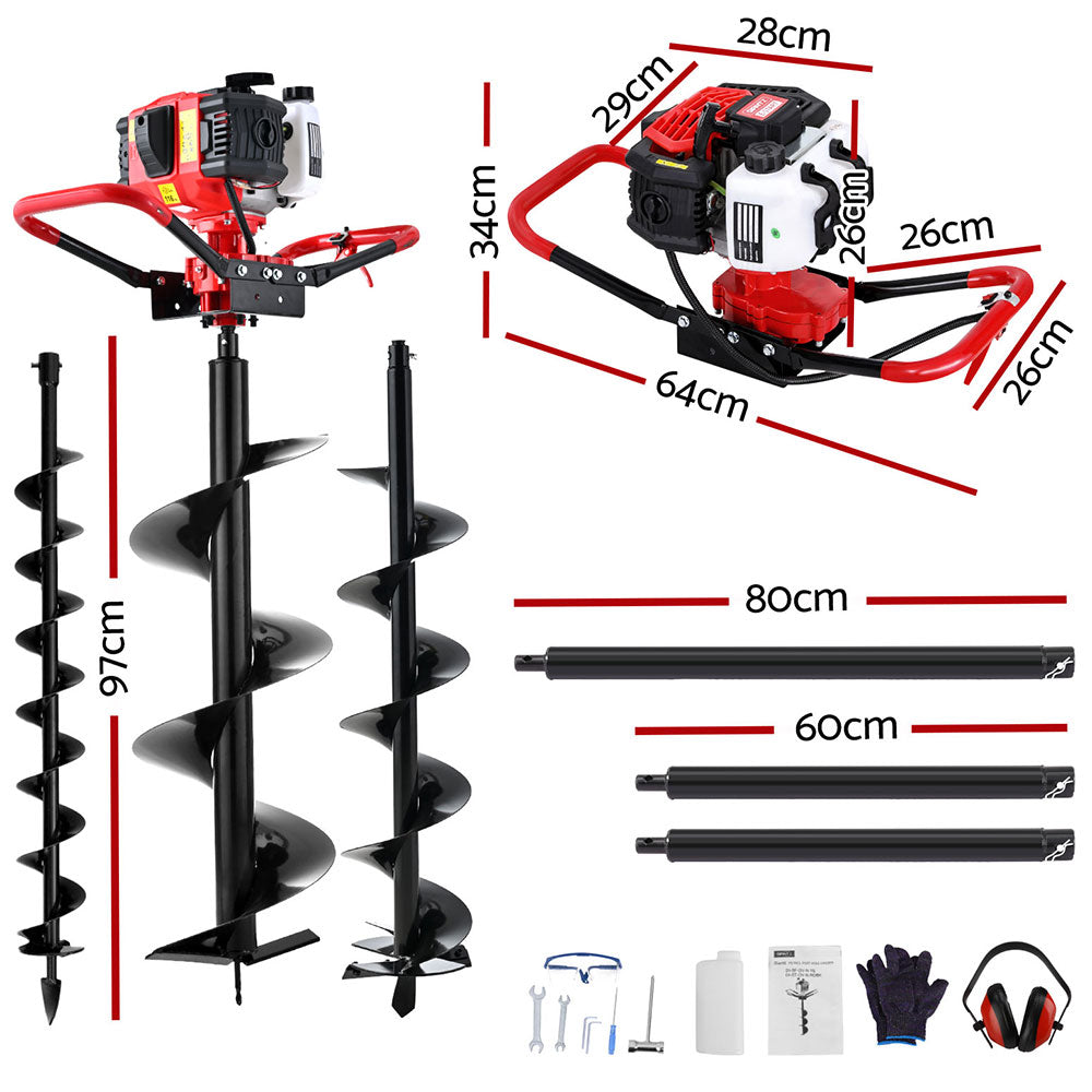 65CC Powerful Post Hole Digger with Auger Bits | Drill & Screwdriver Accessories