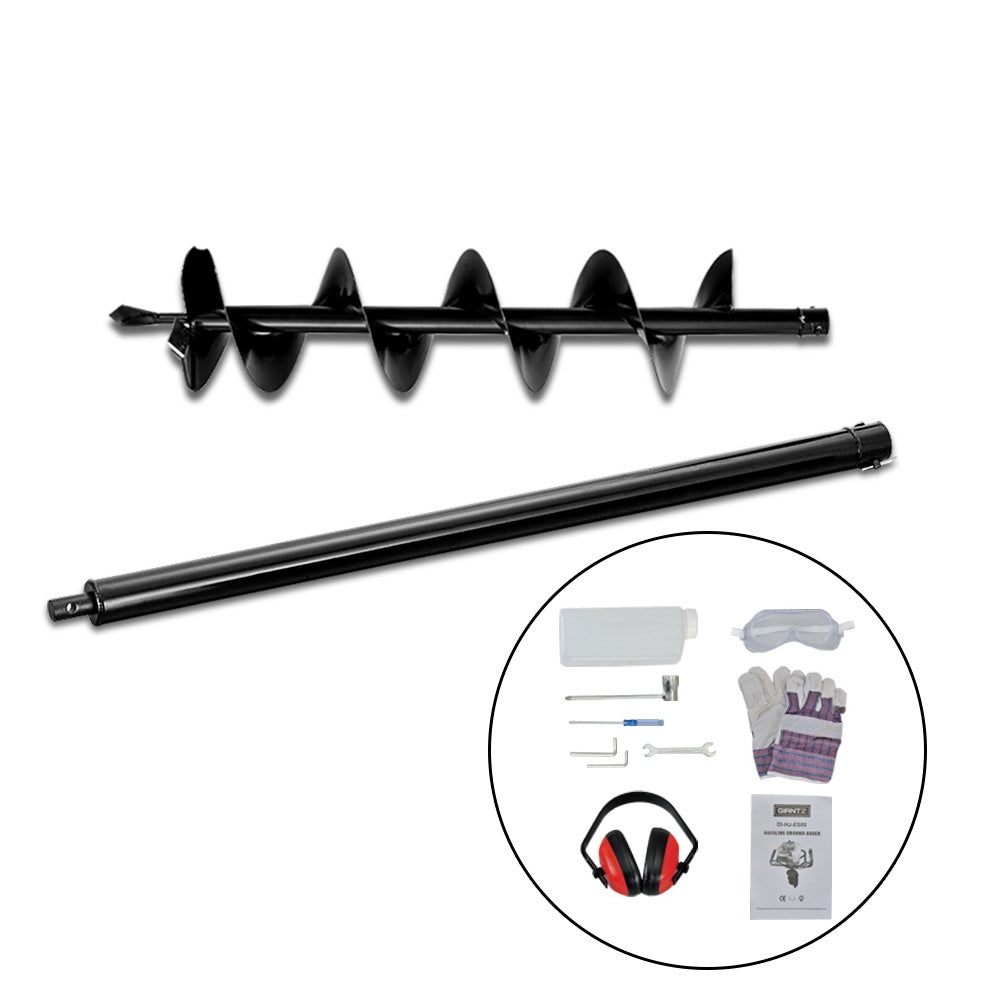 66Cc Post Hole Digger 200Mm Petrol Drill Extension Auger Bits