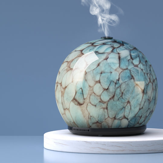 Aroma Diffuser Aromatherapy Glass 240Ml - Led Light Essential Oil