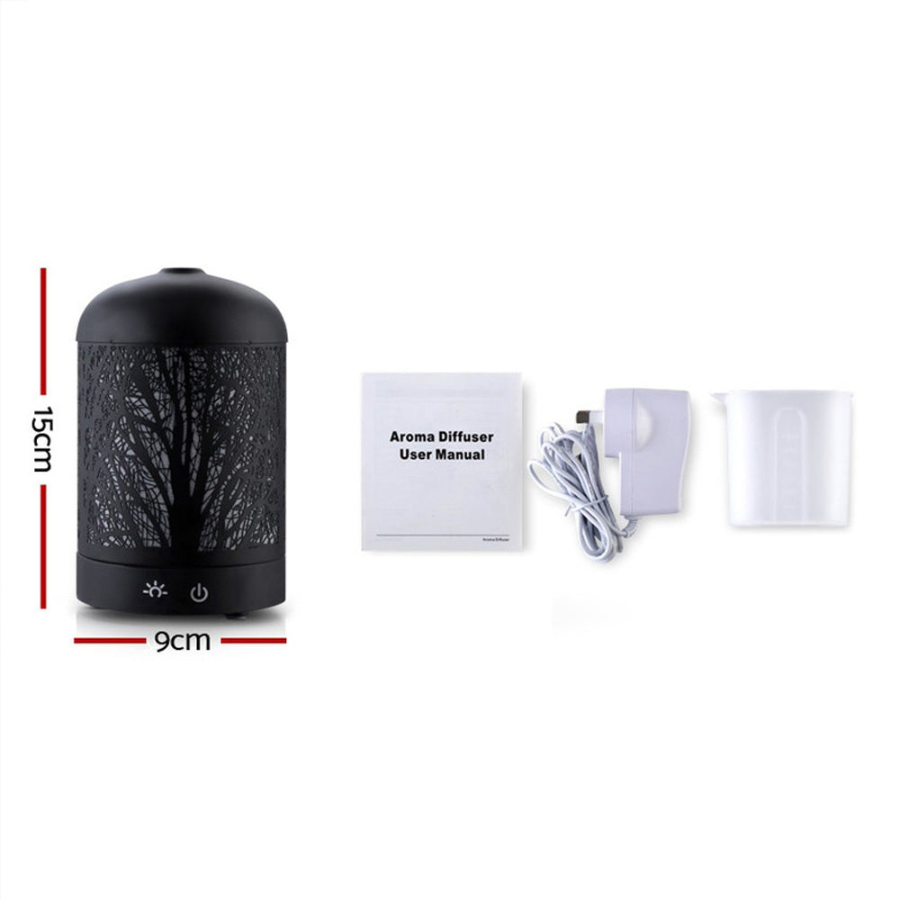160ml Black Aroma Diffuser Ultrasonic Aromatherapy Mist