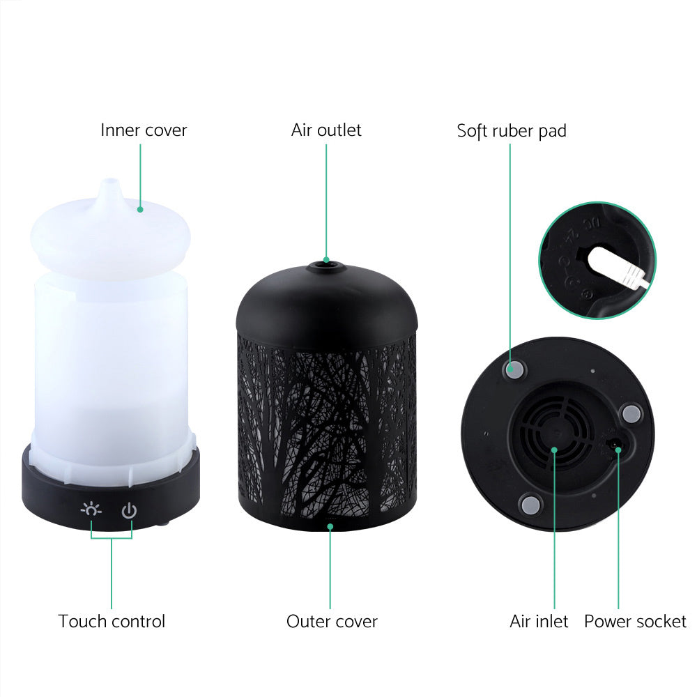160ml Black Aroma Diffuser Ultrasonic Aromatherapy Mist