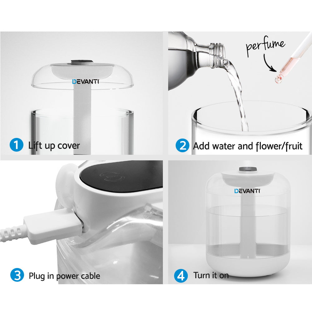 1L Aroma Diffuser Humidifier Ultrasonic Aromatherapy Essential Oil Diffuser