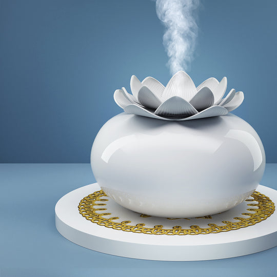 Aroma Diffuser Aromatherapy Lotus 200Ml - Devanti Ceramic Essential Oils