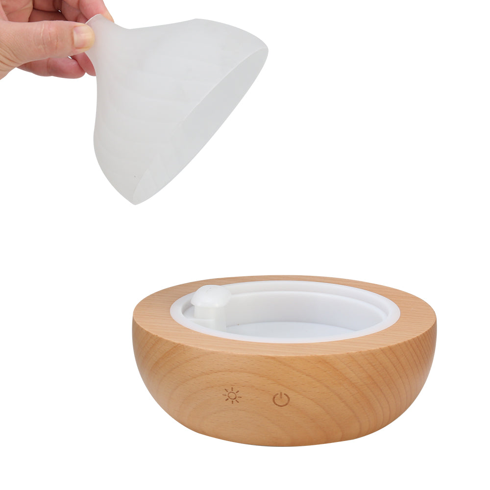 Aroma Aromatherapy Diffuser Led Oil Ultrasonic Air Humidifier Glass Wood