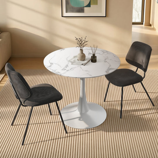 Round Dining Table Set 100cm 5-Piece Green - Dining Set