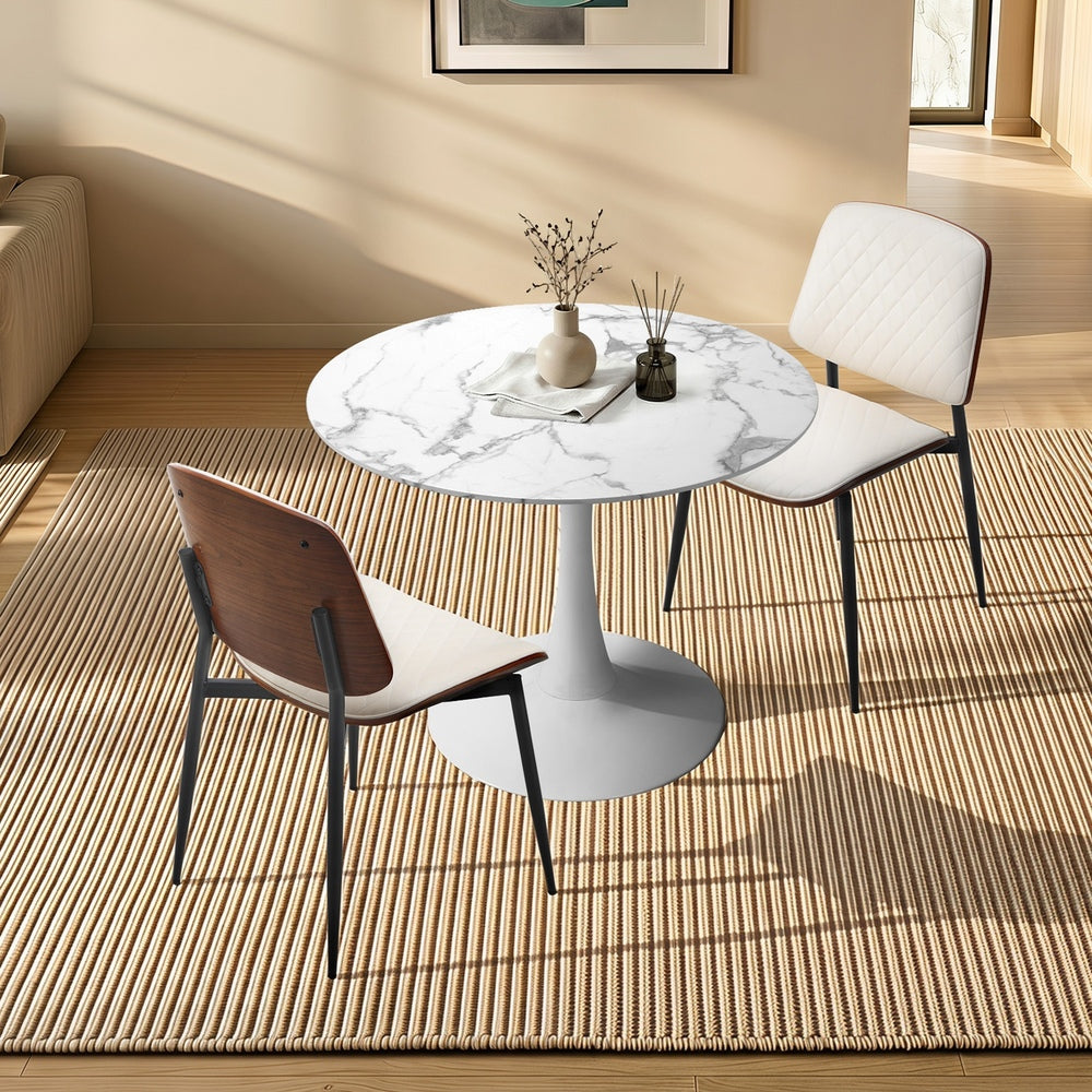White dining table, view 6