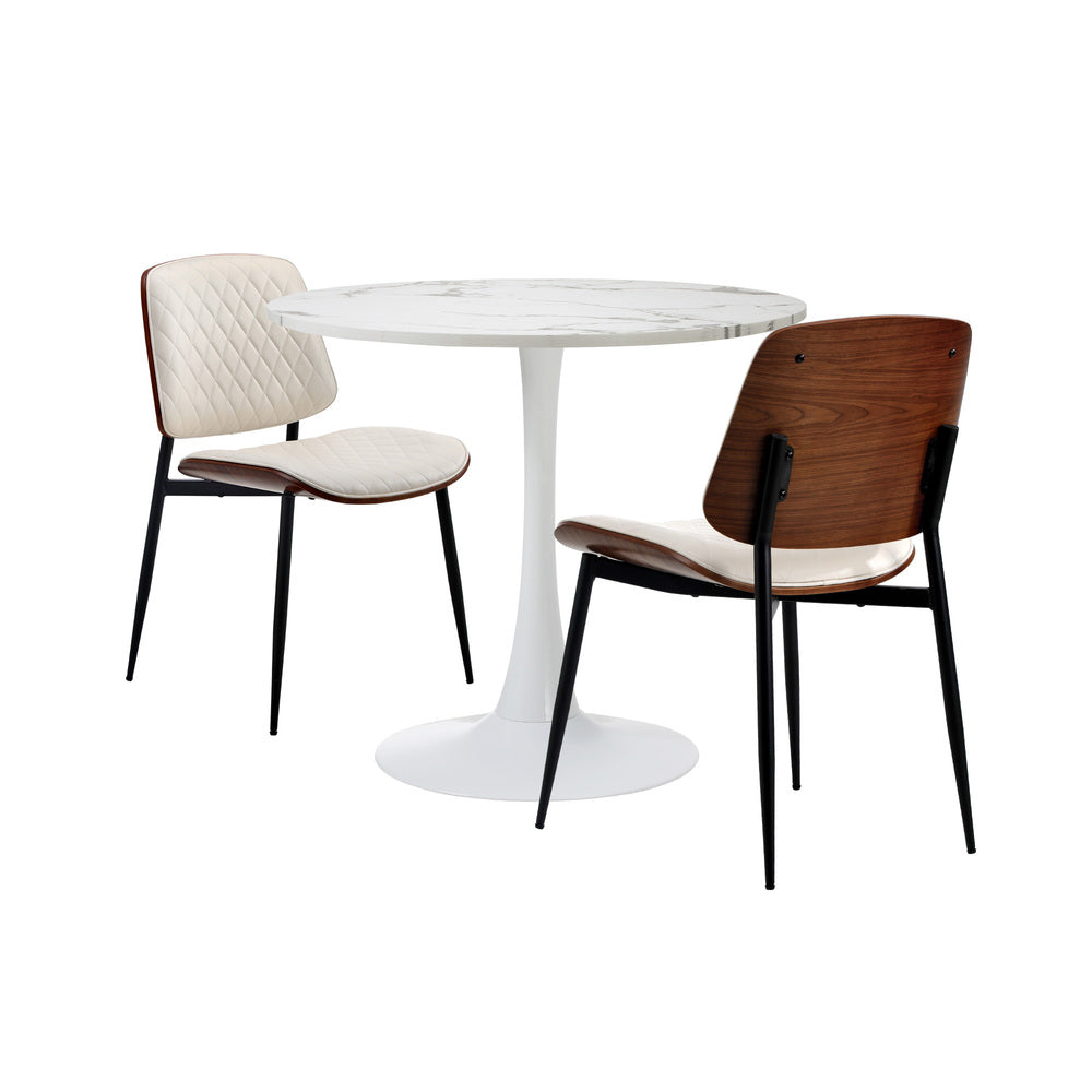 White dining table