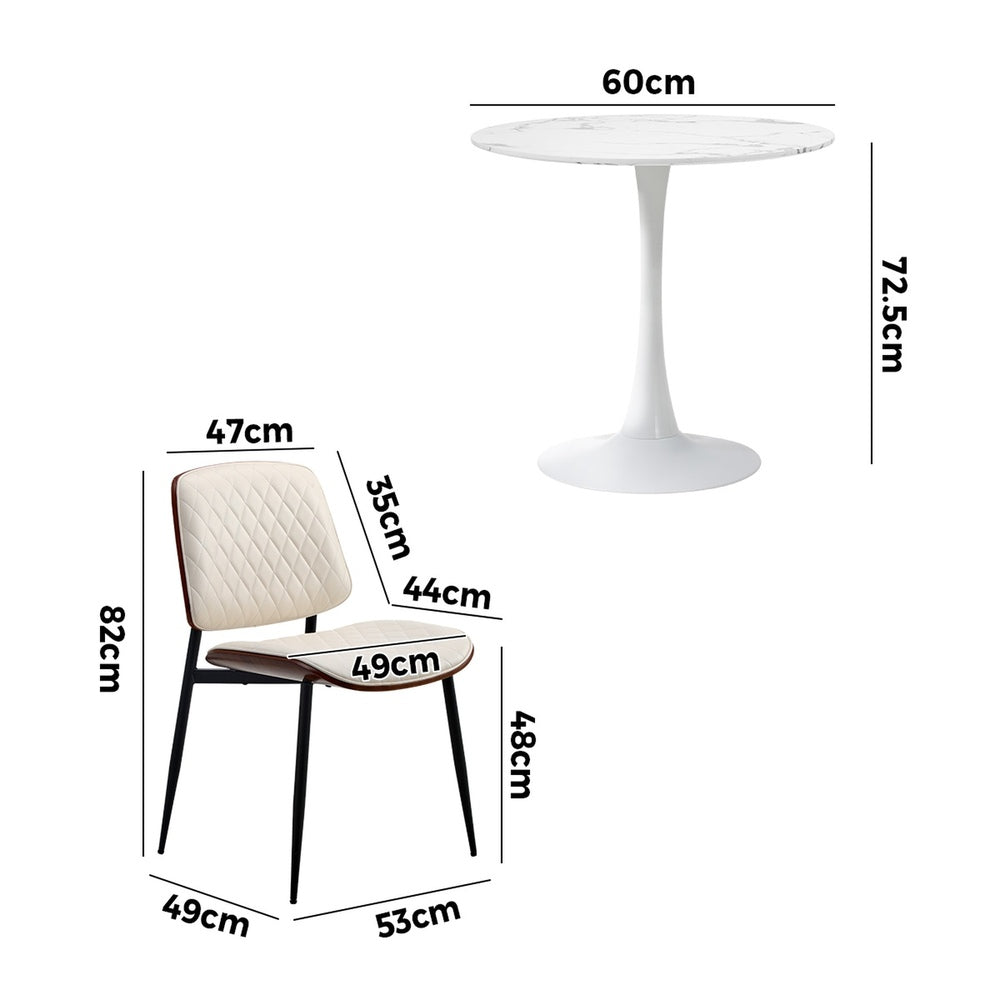 White dining table, view 7