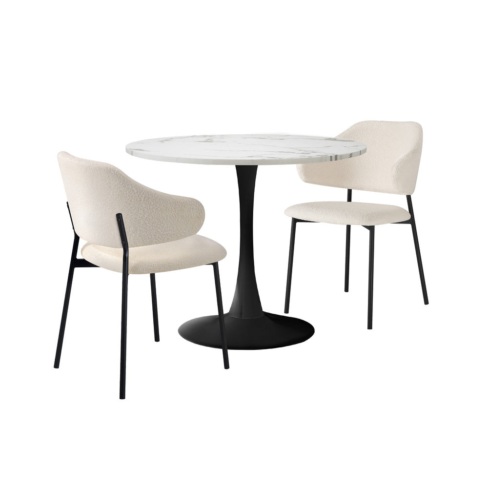 Dining Set Round Table 52x48x80cm