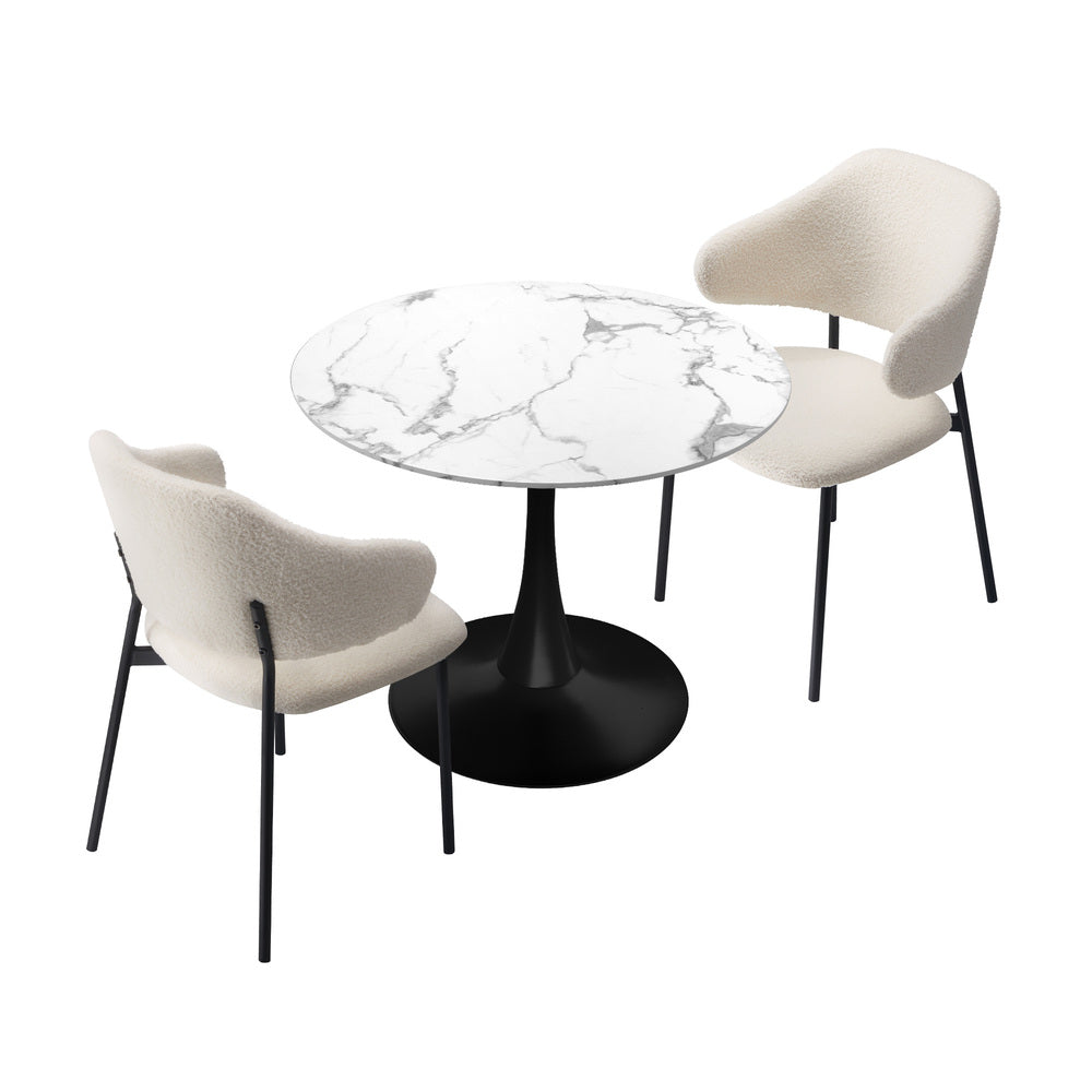 Dining Set Round Table 52x48x80cm