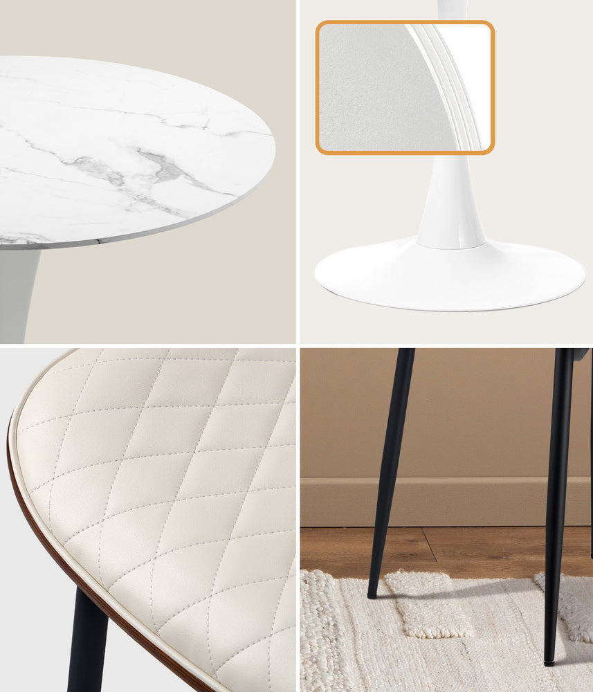 White dining table, view 9