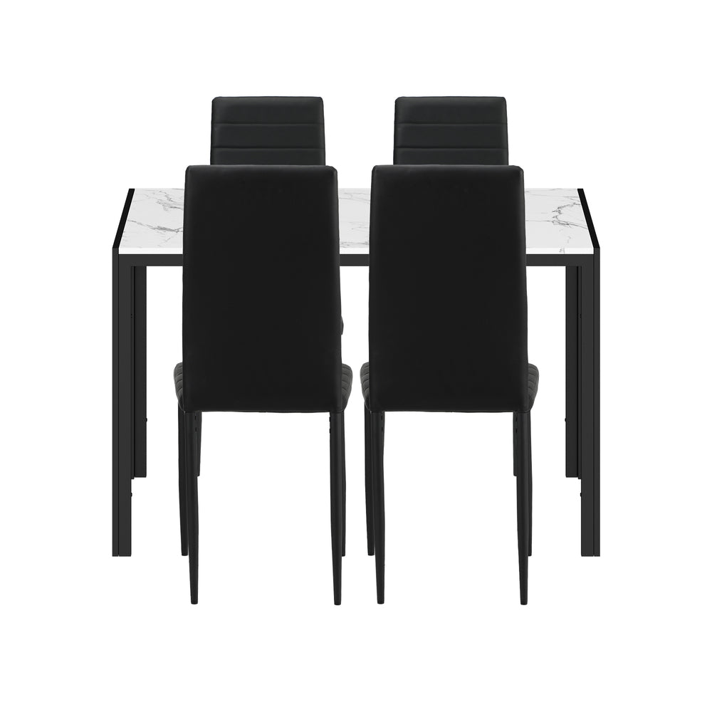 Stylish Rectangle Dining Table with Dining Chairs Wooden