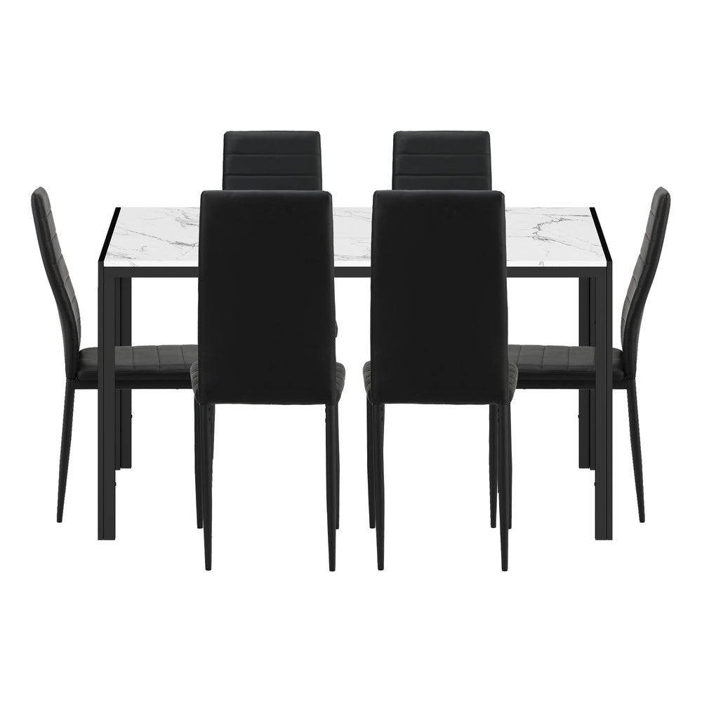 Stylish Rectangle Dining Table with Dining Chairs Wooden