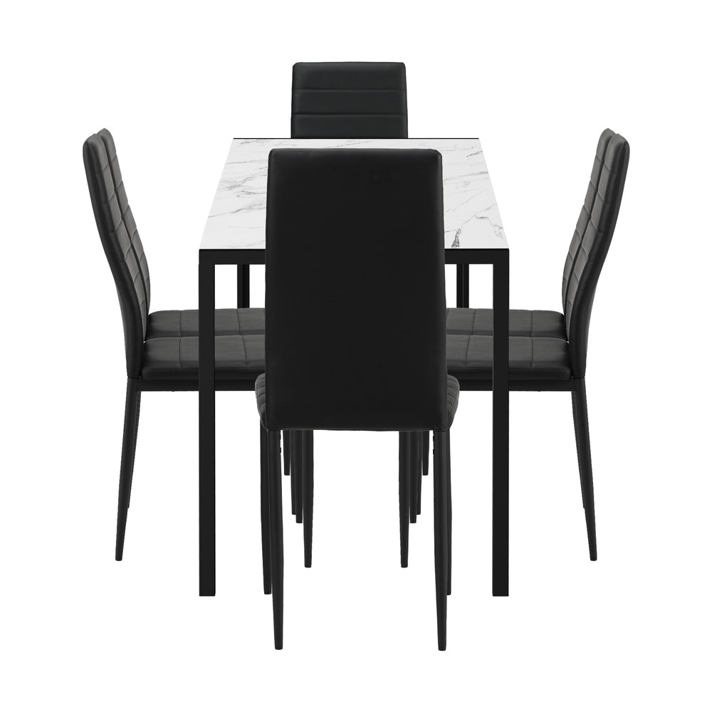 Stylish Rectangle Dining Table with Dining Chairs Wooden
