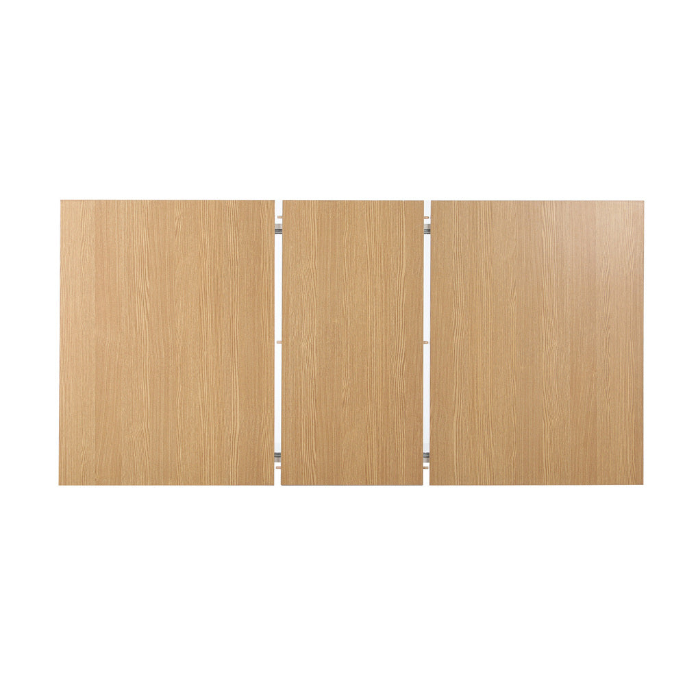200cm Extendable Dining Table with 6x Dining Chairs PU Leather Natural