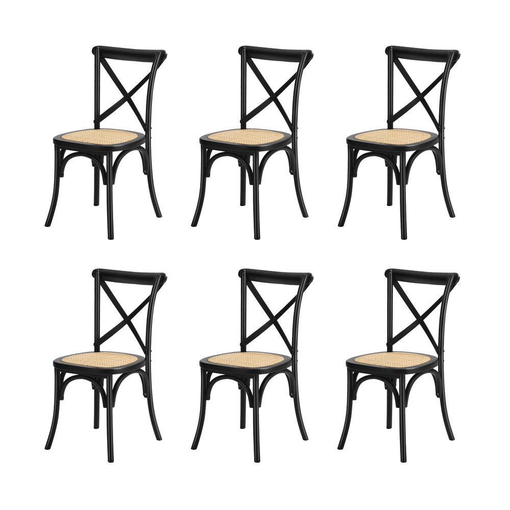 160cm Extendable Dining Table with Dining Chairs Geometric Black