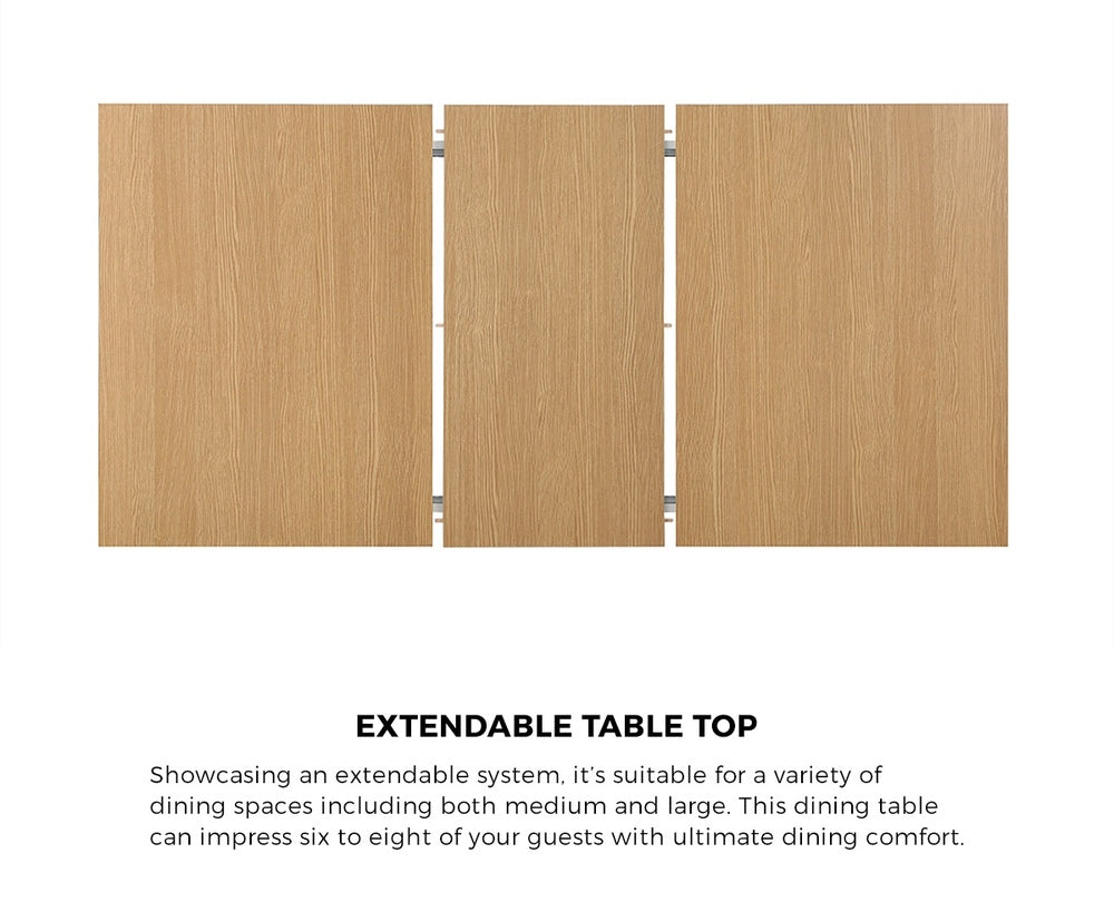160cm Extendable Dining Table with 4PCS/6PCS Chairs Crossback White