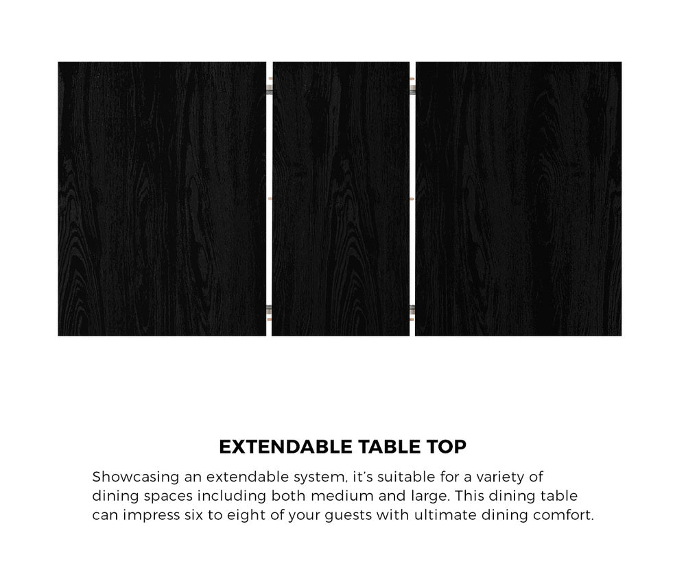 Dining Set 160cm Extendable Table with 4/6PCS Chairs PU Leather
