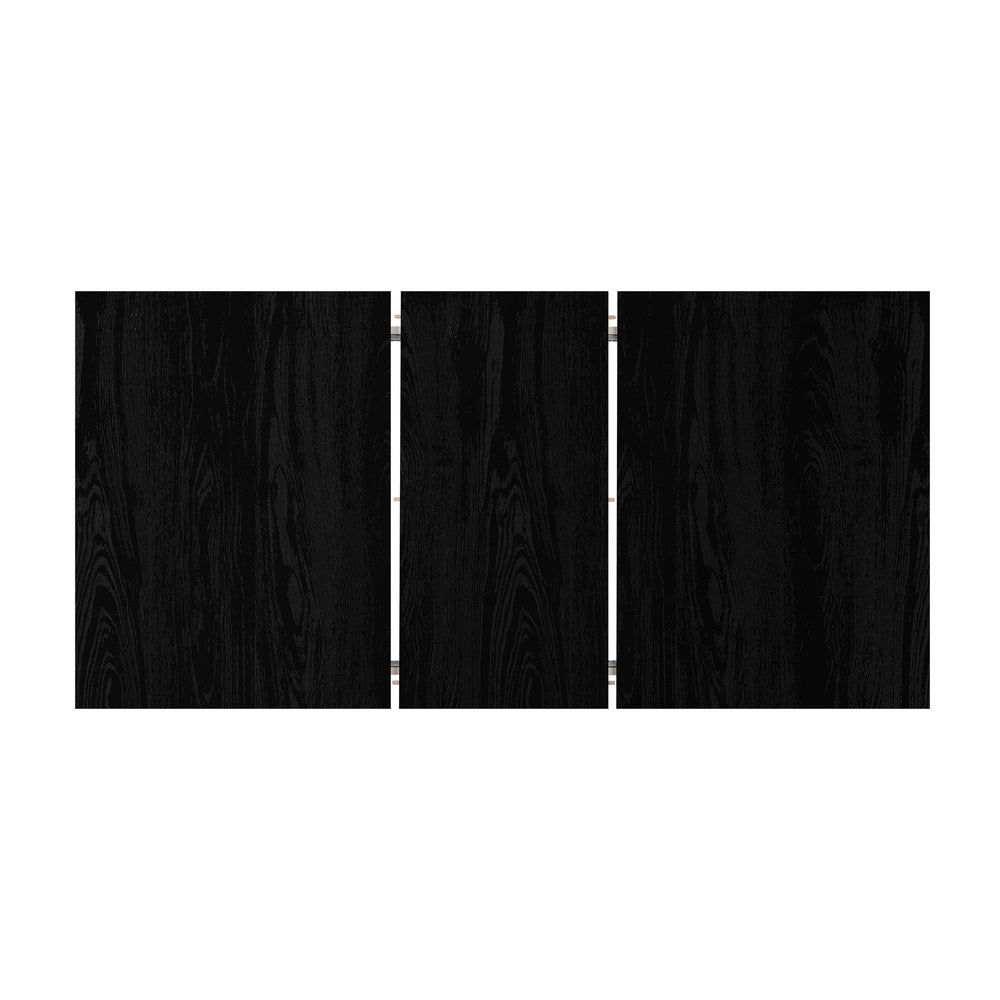 160cm Extendable Dining Table with Dining Chairs PU Leather Black