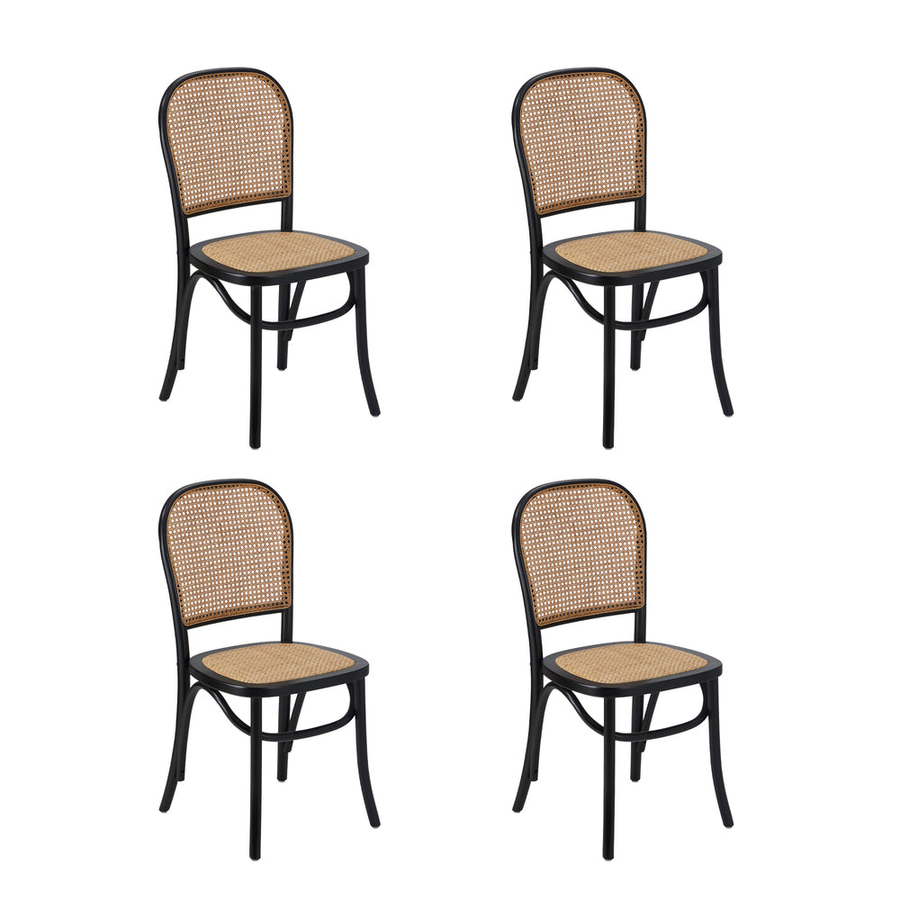 Rectangle Dining Set Black 120x60x75cm