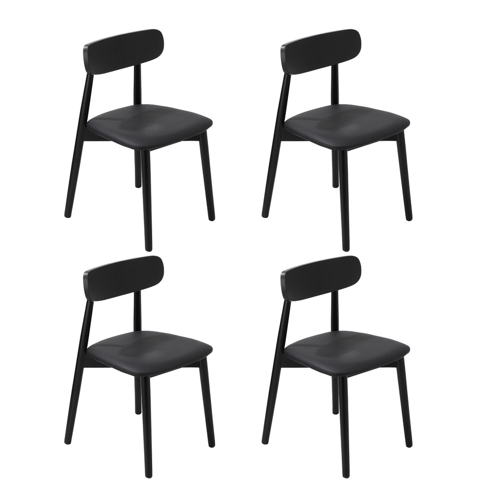 Dining Set Black Rectangle 120x60x75cm
