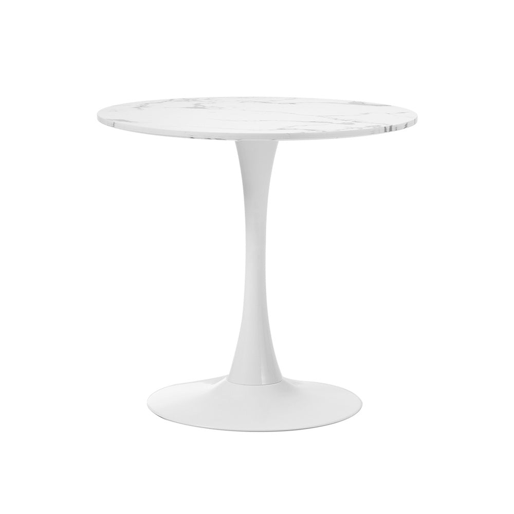 Round Dining Table with Dining Chairs PU Leather/Velvet