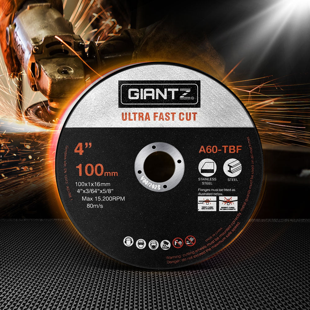 25-Piece 4" Cutting Discs For Metal
